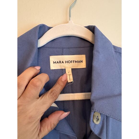 MARA HOFFMAN Kailyn Recycled Cotton Utility Jumpsuit - Blue size small - Picture 10 of 15